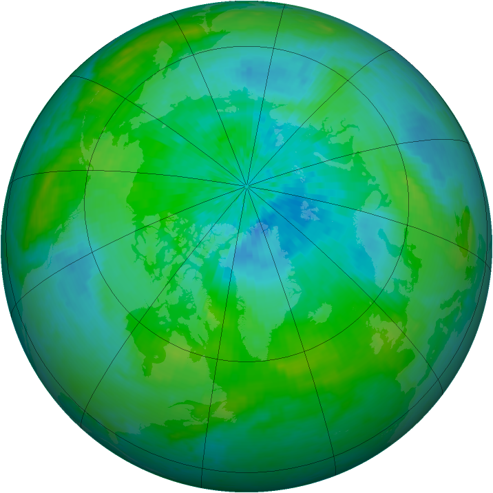 Arctic ozone map for 06 September 2003